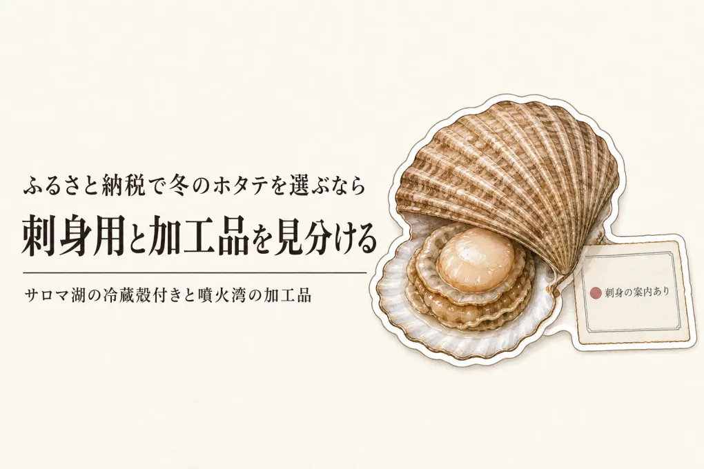 ふるさと納税の噴火湾・サロマ湖ホタテを冬に選ぶ｜刺身用と加工品を夫婦二人で見分ける