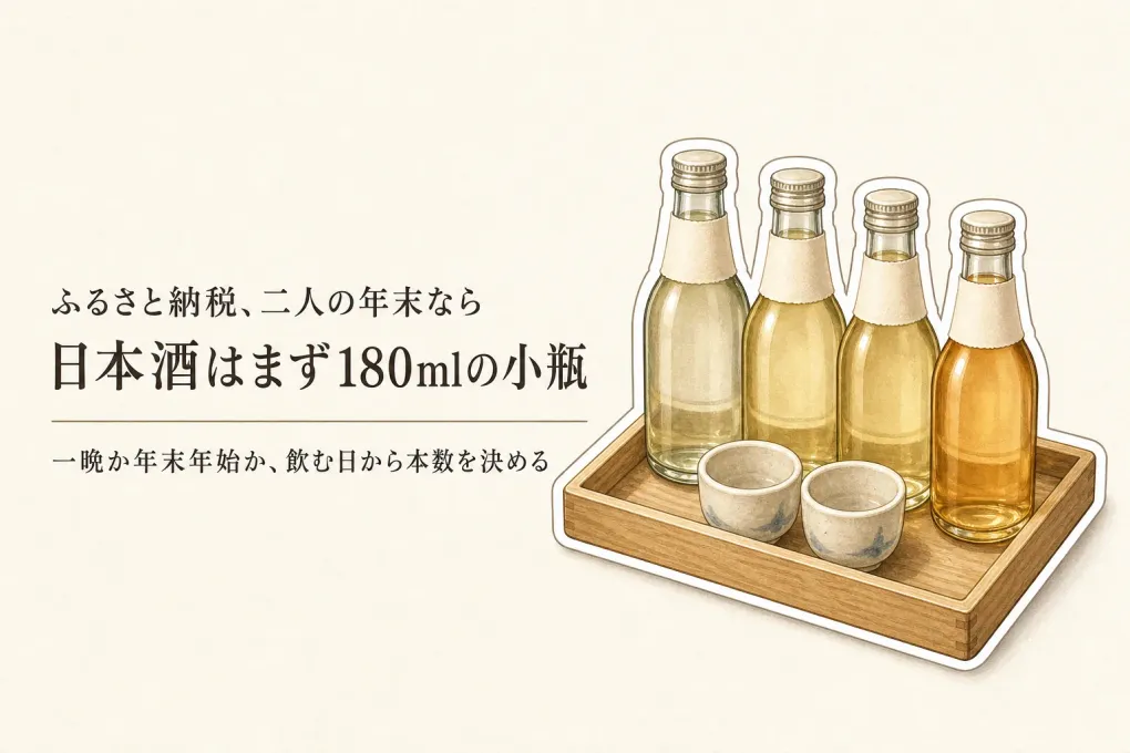 ふるさと納税の日本酒飲み比べは夫婦二人でどう選ぶ？年末の食卓に合う本数・容量を比べる