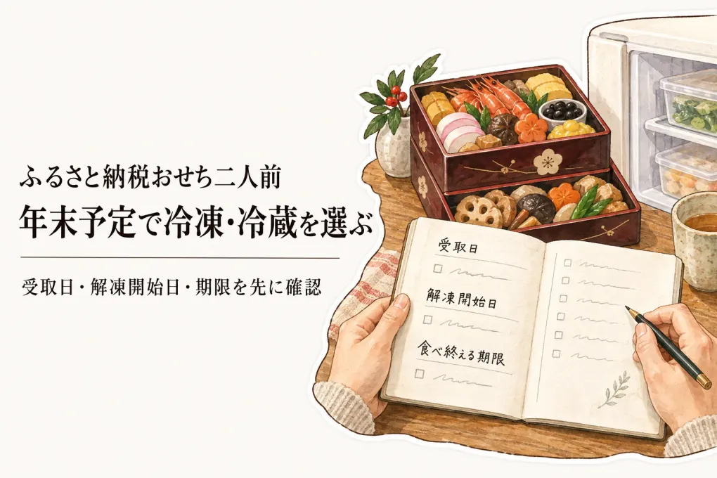 ふるさと納税おせち二人前｜2027年の年末予定別に冷凍の解凍日と冷蔵の受取日を決める
