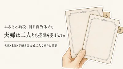 ふるさと納税は夫婦で同じ自治体に寄付できる？二人とも控除を受ける条件