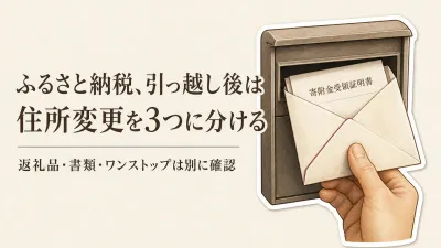 ふるさと納税の引っ越し予定、返礼品の届け先とワンストップ特例の住所変更はどう分ける？