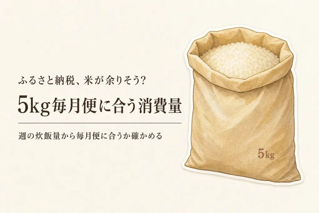 ふるさと納税の米定期便、配送間隔は選べる？夫婦二人で5kgを食べ切る目安と返礼品の見方