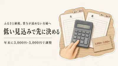 ふるさと納税は年収・賞与が未確定ならいくらまで？夫婦別に3,000円・5,000円で調整する方法
