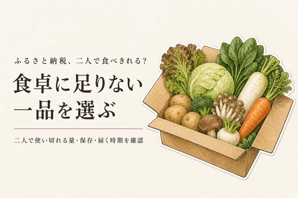 ふるさと納税で健康志向の返礼品を選ぶには？夫婦二人で食べきる量と組み合わせの考え方